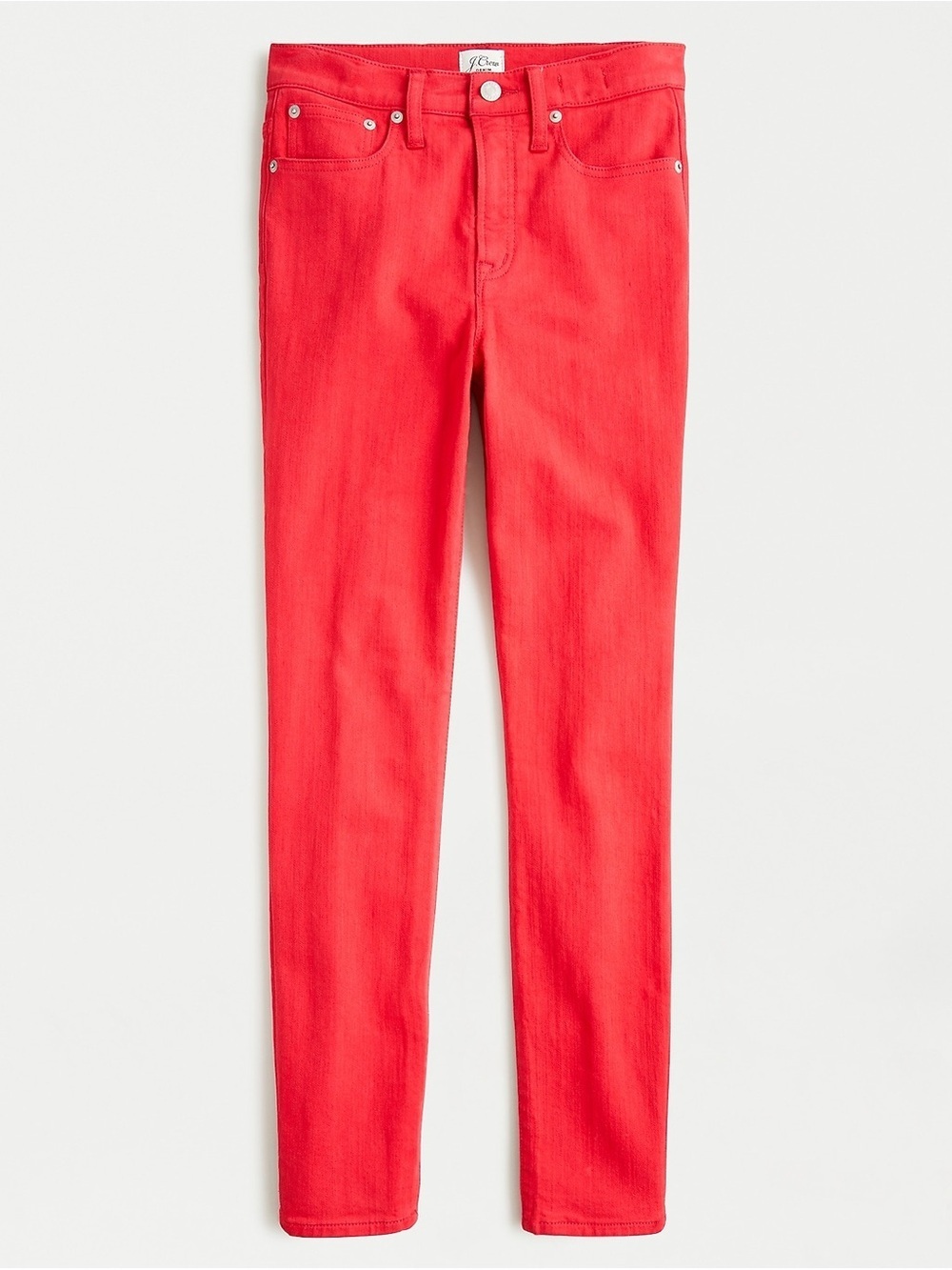 J. Crew| โToothpickโ Red High Rise Straight Leg Denim Jeans Sz 28